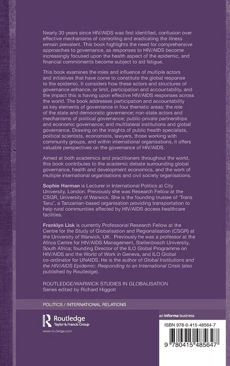 Produktbild: Governance of HIV/AIDS