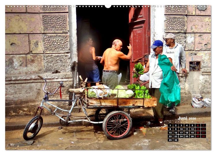 Produktbild: Fahrrad-H&auml;ndler - Handel und Wandel in Havanna (hochwertiger Premium Wandkalender 2026 DIN A2 quer), Kunstdruck in Hochglanz