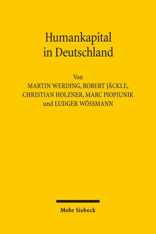 Produktbild: Humankapital in Deutschland