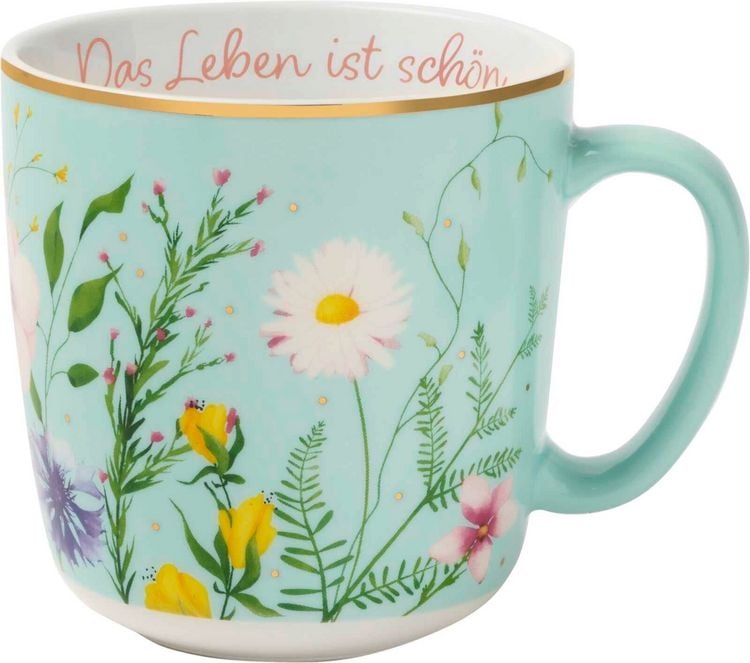 Produktbild: Bl&uuml;tentr&auml;ume Kaffeebecher "Das Leben ist sch&ouml;n", 350 ml
