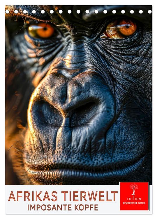 Produktbild: Afrikas Tierwelt - imposante K&ouml;pfe (Tischkalender 2026 DIN A5 hoch), CALVENDO Monatskalender