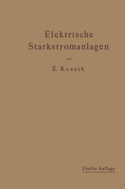 Produktbild: Elektrische Starkstromanlagen