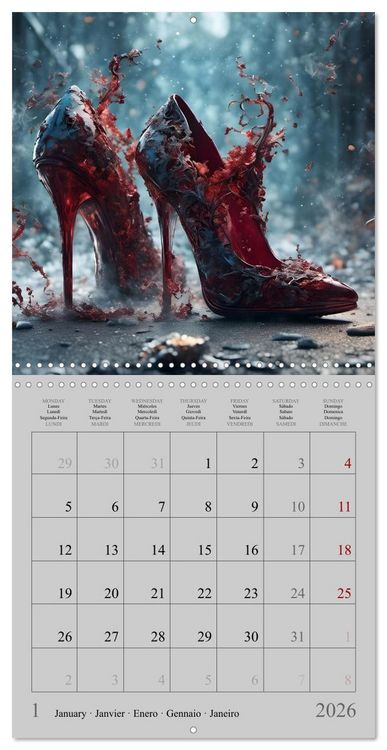 Produktbild: Enchanted by high heels - For shoe lovers (Wall Calendar 2026 12 &times; 12 Inch) CALVENDO 12 Month Wall Calendar