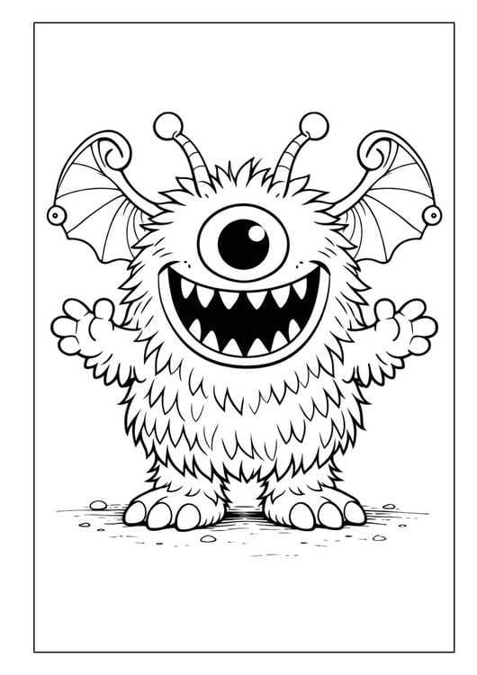 Produktbild: Monster Malbuch f&uuml;r Kinder ab 6 Jahren mit 50 sch&ouml;nen Ausmalmotiven
