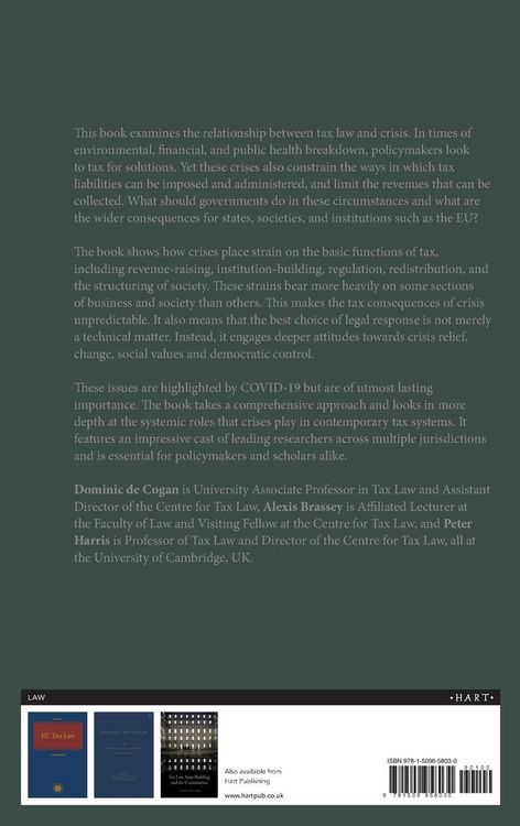 Produktbild: Tax Law in Times of Crisis and Recovery