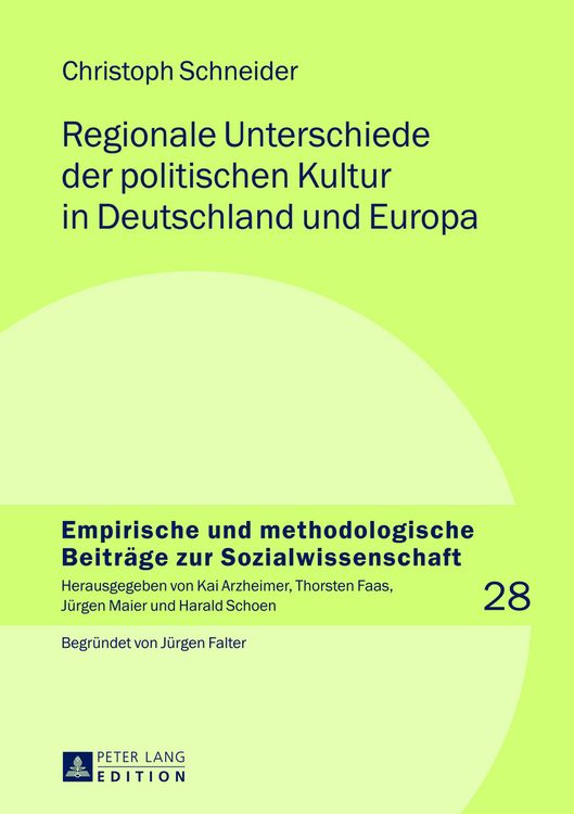 Produktbild: Regionale Unterschiede der politischen Kultur in Deutschland und Europa