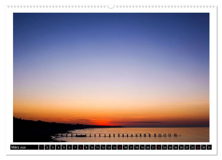 Produktbild: Nordsee & Ostsee (hochwertiger Premium Wandkalender 2026 DIN A2 quer), Kunstdruck in Hochglanz