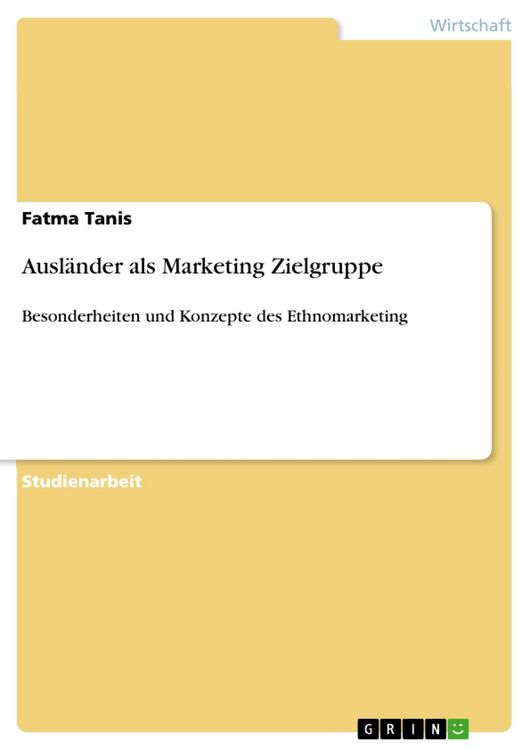 Produktbild: Ausl&auml;nder als Marketing Zielgruppe