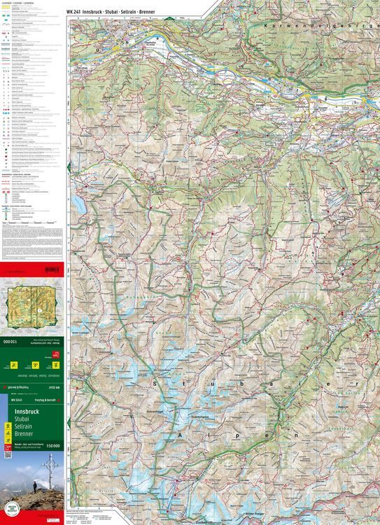 Produktbild: Freytag & berndt Wanderkarte WK 0241 Innsbruck, Stubai - Sellrain - Brenner 1:50.000