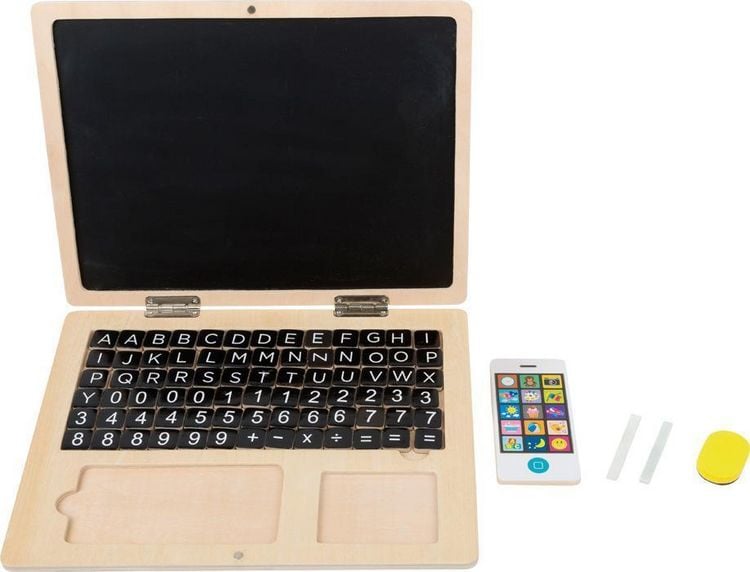 Produktbild: Holz-Laptop mit Magnet-Tafel
