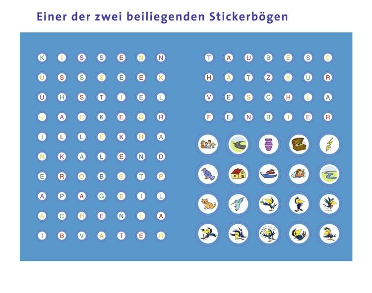 Produktbild: Leserabe: Sticker-Kreuzwortr&auml;tsel zum Lesenlernen (2. Lesestufe), t&uuml;rkis