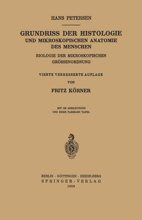 Produktbild: Grundriss der Histologie und Mikroskopischen Anatomie des Menschen