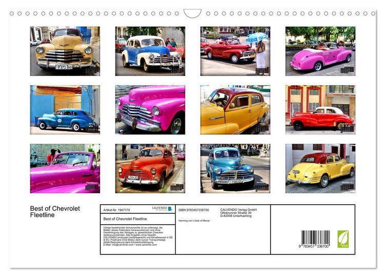 Produktbild: Best of Chevrolet Fleetline (Wandkalender 2026 DIN A3 quer), CALVENDO Monatskalender
