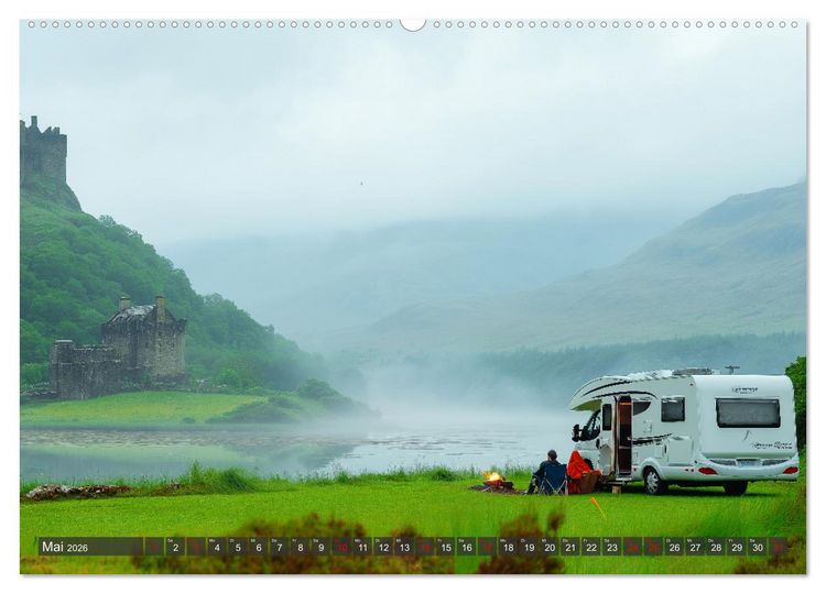 Produktbild: Abenteuer Wildcamping - Mit dem Camper um die Welt (hochwertiger Premium Wandkalender 2026 DIN A2 quer), Kunstdruck in Hochglanz
