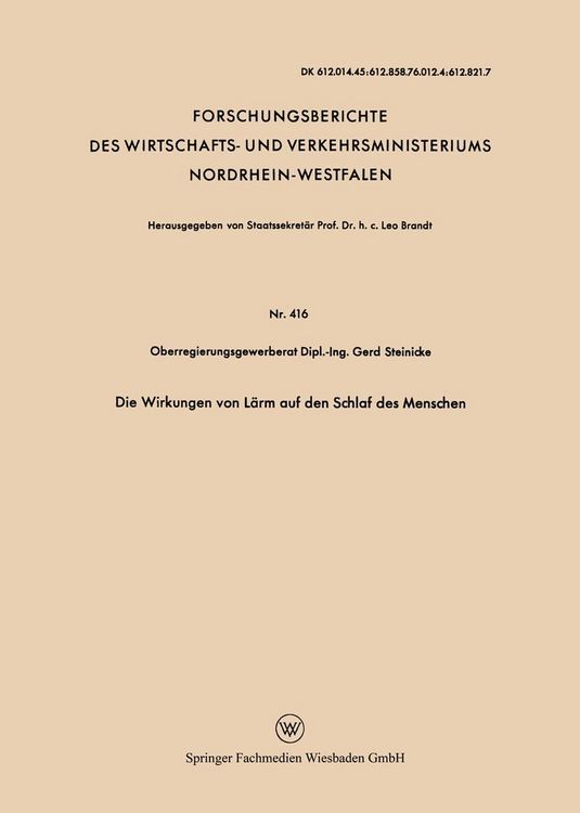 Produktbild: Die Wirkungen von L&auml;rm auf den Schlaf des Menschen