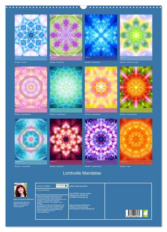 Produktbild: Lichtvolle Mandalas (Wandkalender 2026 DIN A2 hoch), CALVENDO Monatskalender