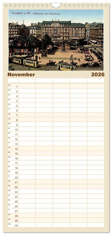 Produktbild: Familienplaner 2026 - Es war einmal... in Frankfurt (Main) mit 5 Spalten (Wandkalender, 21 x 45 cm) CALVENDO