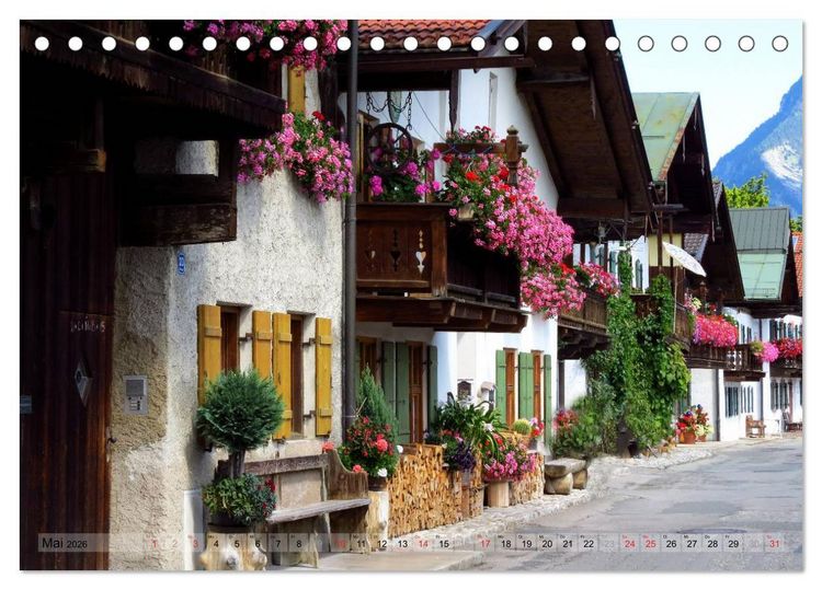Produktbild: Malerisches Garmisch Partenkirchen - Aquarelle und Fotografien (Tischkalender 2026 DIN A5 quer), CALVENDO Monatskalender