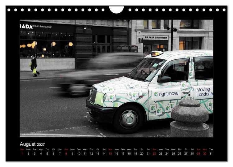 Produktbild: Taxis in London / UK-Version (Wall Calendar 2027 DIN A4 landscape), CALVENDO 12 Month Wall Calendar