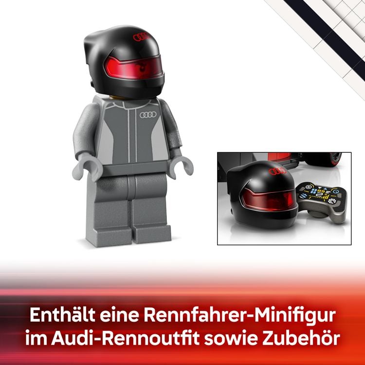 Produktbild: LEGO Speed Champions 77259 Audi Revolut F1 Team R26 Rennwagen, Minifigur