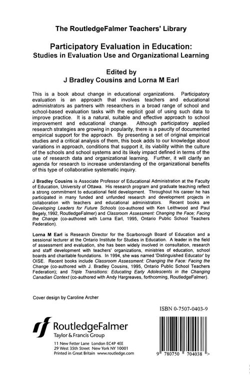 Produktbild: Participatory Evaluation In Education
