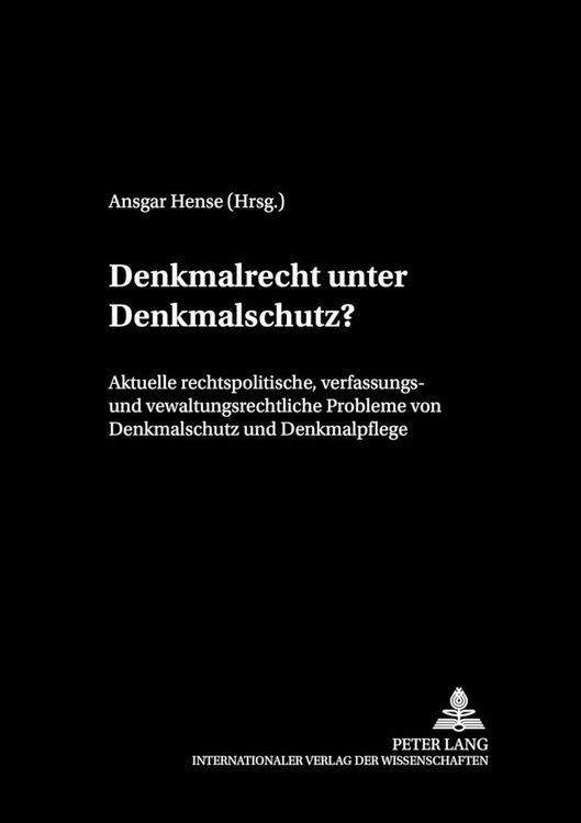 Produktbild: Denkmalrecht unter Denkmalschutz?