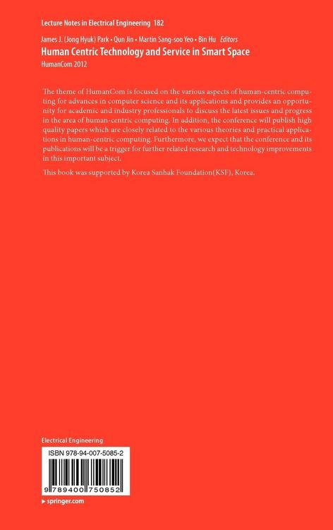 Produktbild: Human Centric Technology and Service in Smart Space