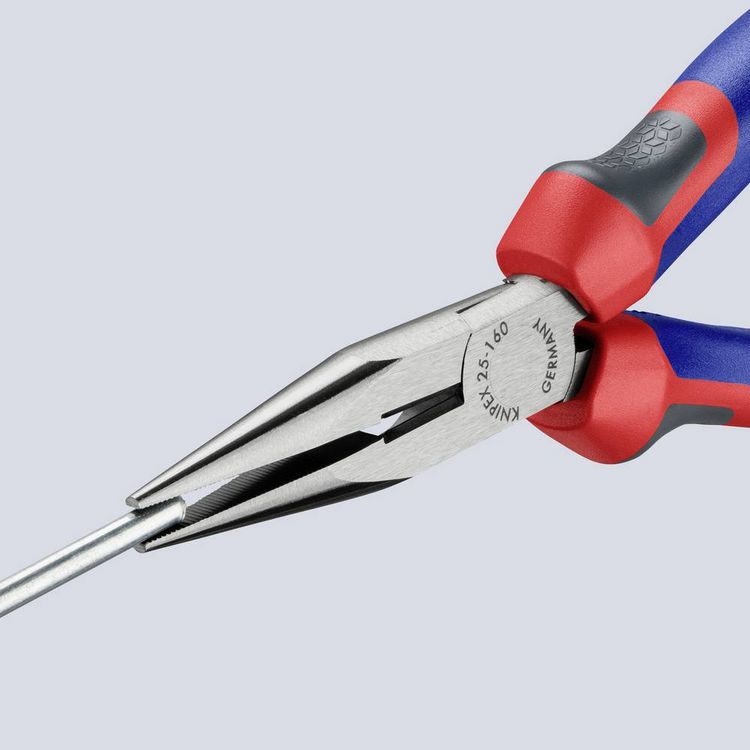 Produktbild: Knipex 25 02 160 Elektronik- u. Feinmechanik Flachrundzange Gerade Vanadium Elektrostahl 160mm
