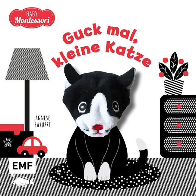 Produktbild: Kontrastbuch f&uuml;r Babys mit Fingerpuppe: Guck mal, kleine Katze