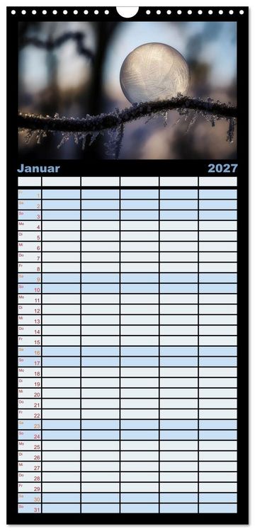 Produktbild: Familienplaner 2027 - Verborgene Wunder mit 5 Spalten (Wandkalender, 21 x 45 cm) CALVENDO