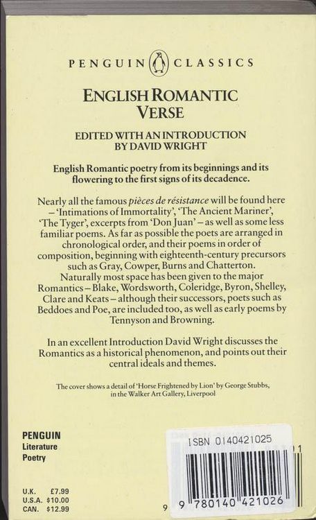 Produktbild: English Romantic Verse