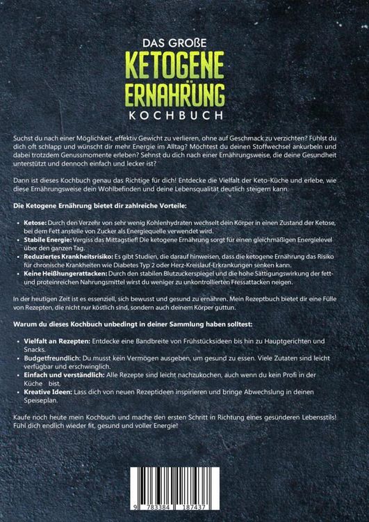 Produktbild: Das gro&szlig;e Ketogene Ern&auml;hrung Kochbuch