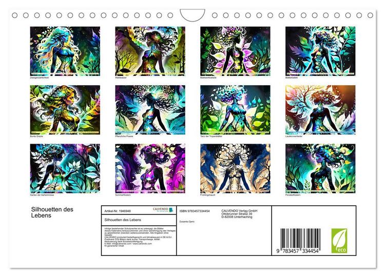 Produktbild: Silhouetten des Lebens (Wandkalender 2026 DIN A4 quer), CALVENDO Monatskalender