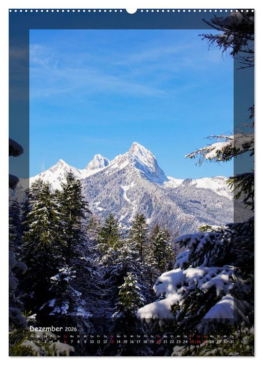 Produktbild: Bergwelten Wandkalender (Wandkalender 2026 DIN A2 hoch), CALVENDO Monatskalender