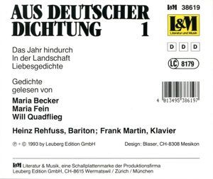 Produktbild: Aus deutscher Dichtung. Gedichte