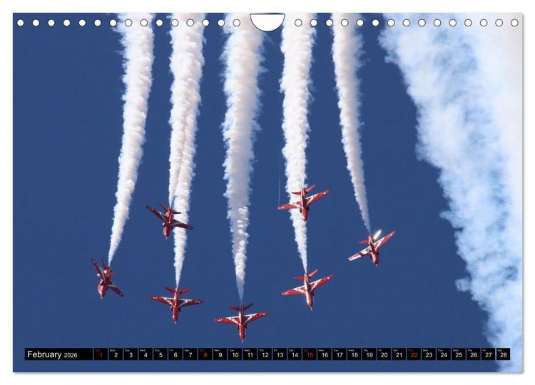 Produktbild: Royal Air Force The Red Arrows Formation Team (Wall Calendar 2026 DIN A4 landscape), CALVENDO 12 Month Wall Calendar