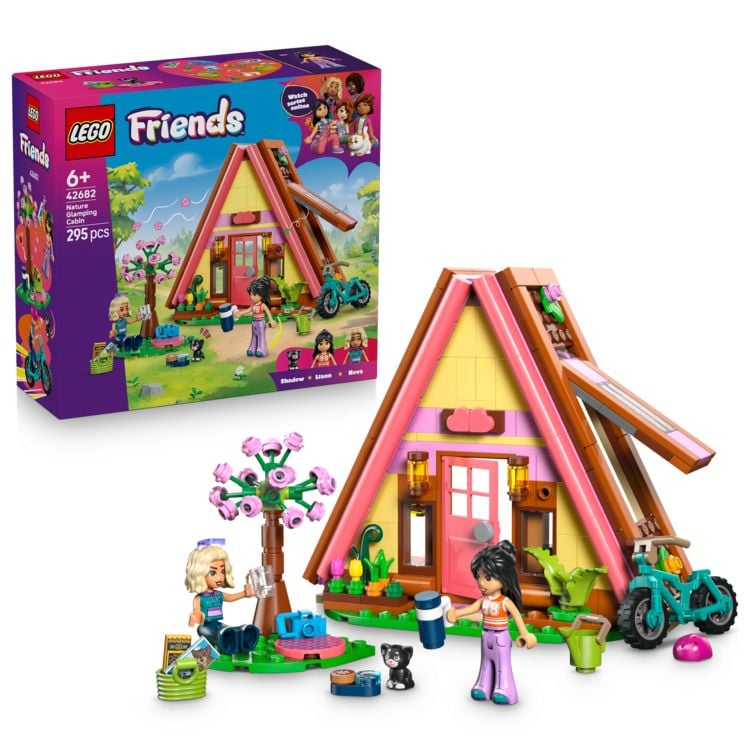 Produktbild: LEGO Friends 42682 Glampingh&uuml;tte in freier Natur, Bau- und Spielset mit 2 Spielfiguren und einem Spielzeugk&auml;tzchen