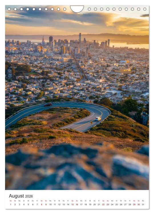Produktbild: San Francisco - Eine Reise nach Kalifornien. (Wandkalender 2026 DIN A4 hoch), CALVENDO Monatskalender