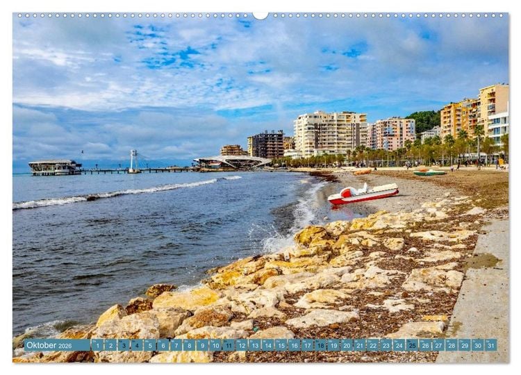 Produktbild: Durr&euml;s und Kruja &ndash; Sch&auml;tze Albaniens (Wandkalender 2026 DIN A2 quer), CALVENDO Monatskalender
