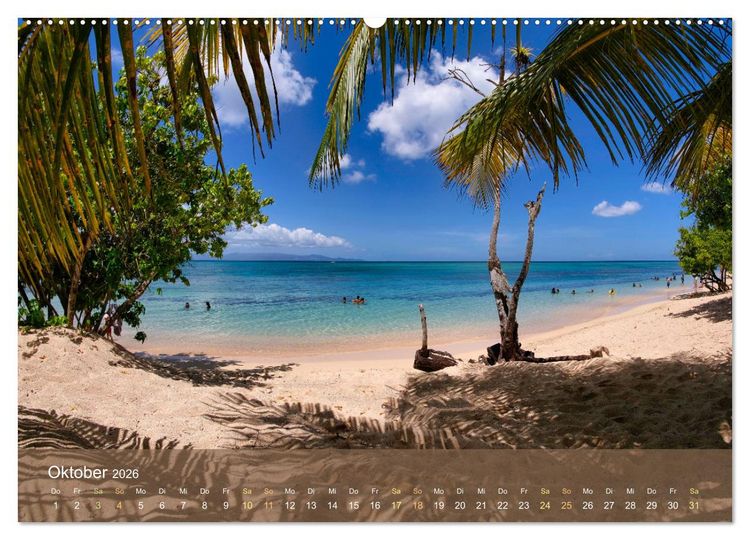 Produktbild: Guadeloupe - Karibische Traumstr&auml;nde (hochwertiger Premium Wandkalender 2026 DIN A2 quer), Kunstdruck in Hochglanz