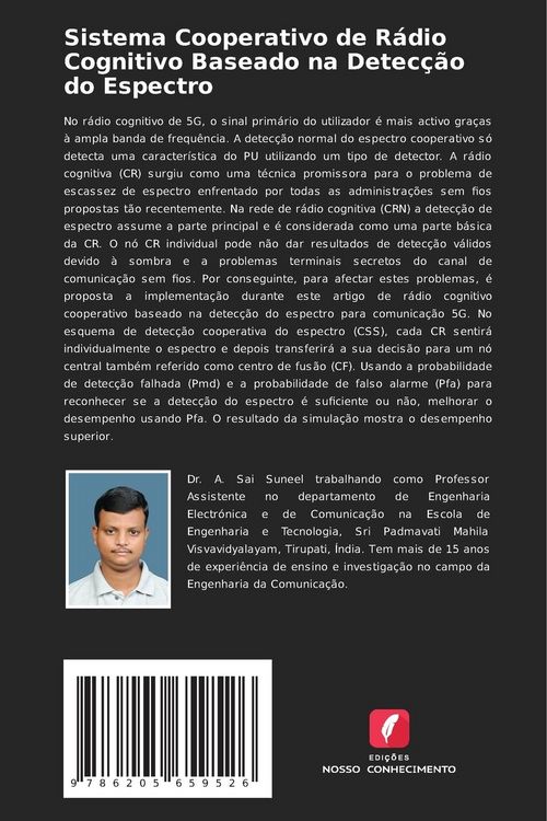 Produktbild: Sistema Cooperativo de R&aacute;dio Cognitivo Baseado na Detec&ccedil;&atilde;o do Espectro