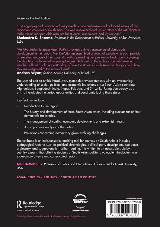 Produktbild: An Introduction to South Asian Politics