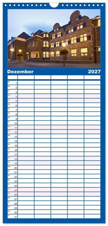 Produktbild: Familienplaner 2027 - Venlo mit 5 Spalten (Wandkalender, 21 x 45 cm) CALVENDO