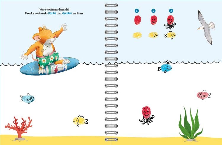 Produktbild: Leo Lausemaus - Mein erstes Fingerstempelbuch Mit 7 Fingerstempelfarben