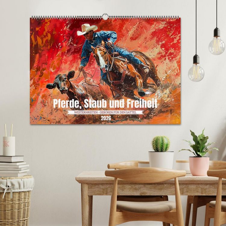 Produktbild: Pferde, Staub und Freiheit (Wandkalender 2026 DIN A2 quer), CALVENDO Monatskalender