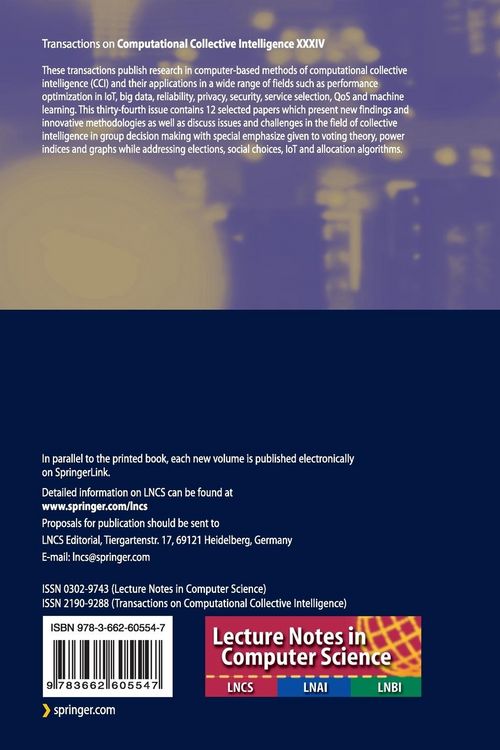 Produktbild: Transactions on Computational Collective Intelligence XXXIV