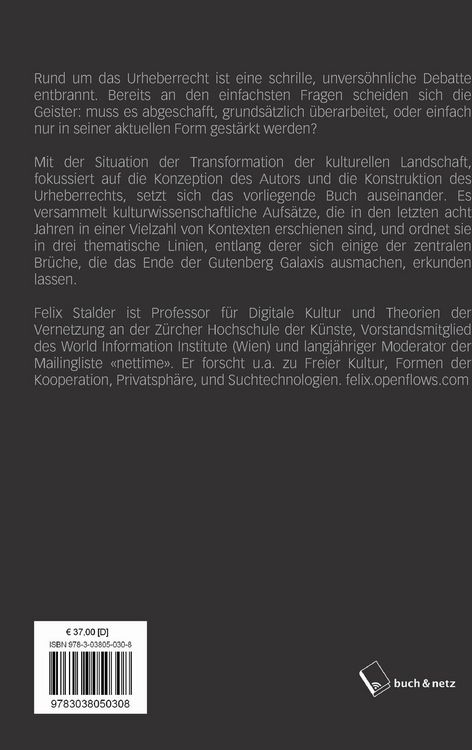 Produktbild: Der Autor am Ende der Gutenberg Galaxis