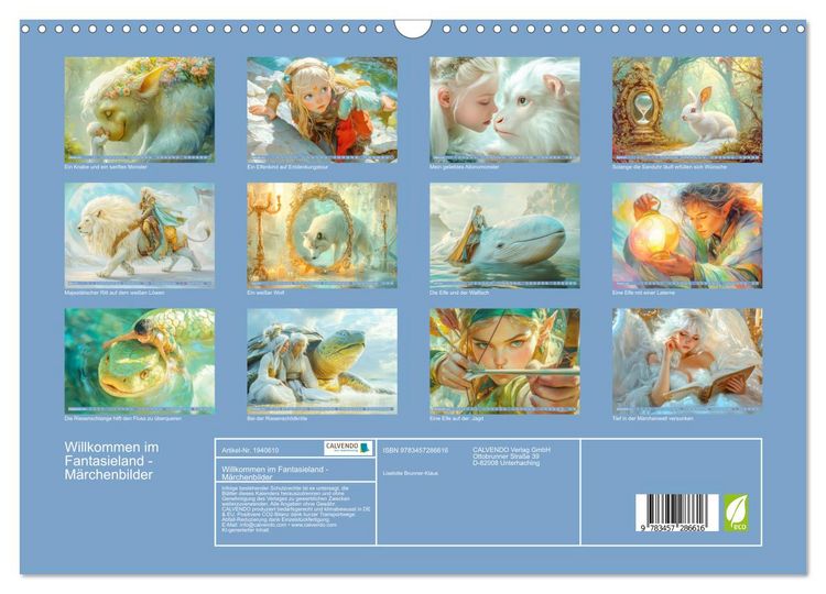 Produktbild: Willkommen im Fantasieland - M&auml;rchenbilder (Wandkalender 2026 DIN A3 quer), CALVENDO Monatskalender