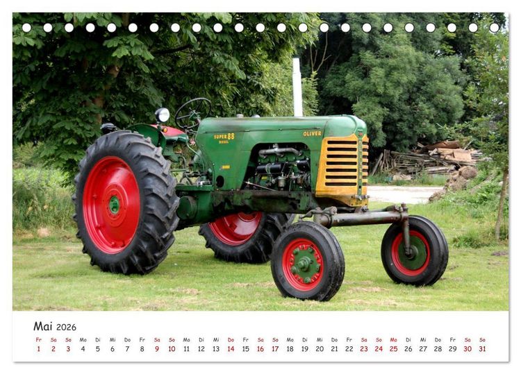 Produktbild: Historische Traktoren 2026 (Tischkalender 2026 DIN A5 quer), CALVENDO Monatskalender