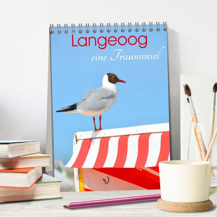 Produktbild: Langeoog - eine Trauminsel (Tischkalender 2026 DIN A5 hoch), CALVENDO Monatskalender